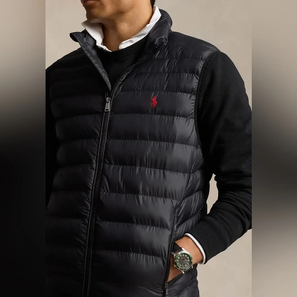 POLO Ralph Lauren recycled nylon quilted terra Black Puffer Vest 3XLT TALL big